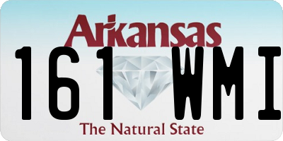 AR license plate 161WMI