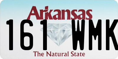 AR license plate 161WMK