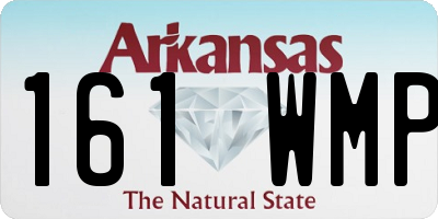 AR license plate 161WMP