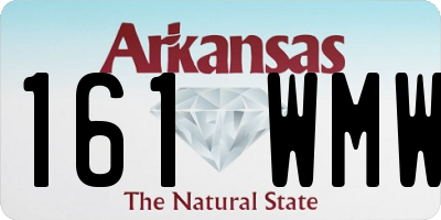 AR license plate 161WMW