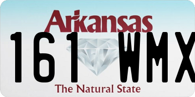 AR license plate 161WMX