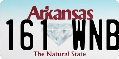 AR license plate 161WNB