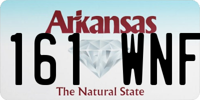 AR license plate 161WNF