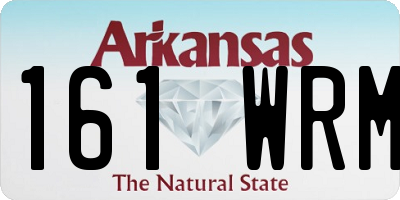 AR license plate 161WRM