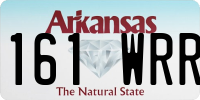 AR license plate 161WRR