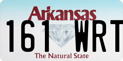 AR license plate 161WRT