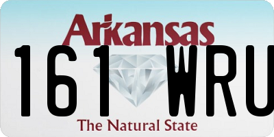 AR license plate 161WRU