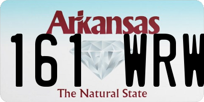 AR license plate 161WRW
