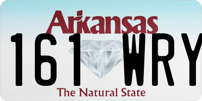 AR license plate 161WRY