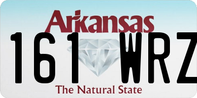AR license plate 161WRZ