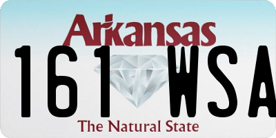 AR license plate 161WSA