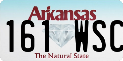 AR license plate 161WSC