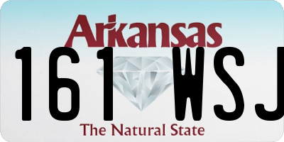 AR license plate 161WSJ