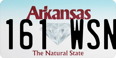 AR license plate 161WSN