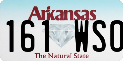 AR license plate 161WSO