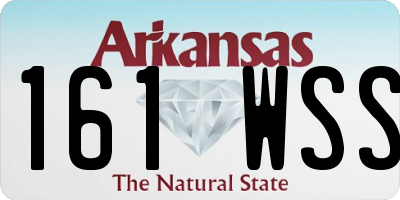 AR license plate 161WSS