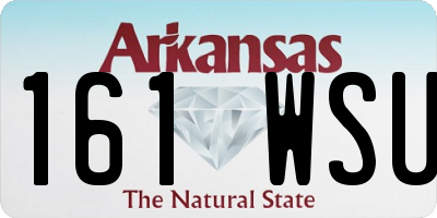 AR license plate 161WSU