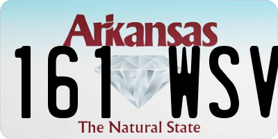 AR license plate 161WSV