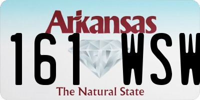 AR license plate 161WSW