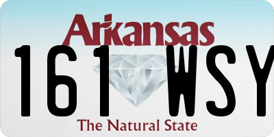 AR license plate 161WSY