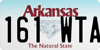 AR license plate 161WTA