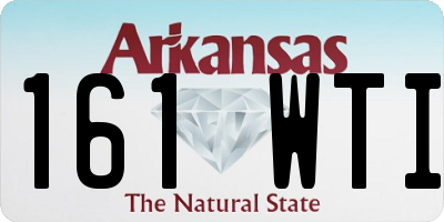AR license plate 161WTI