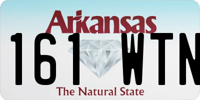 AR license plate 161WTN