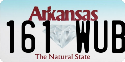 AR license plate 161WUB