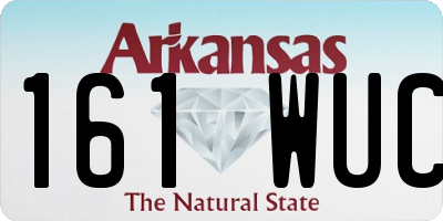 AR license plate 161WUC