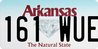 AR license plate 161WUE