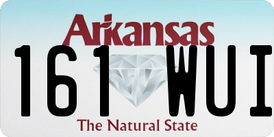 AR license plate 161WUI