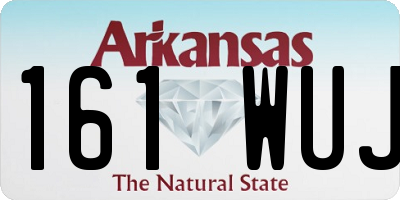 AR license plate 161WUJ