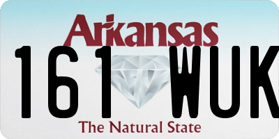 AR license plate 161WUK