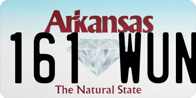 AR license plate 161WUN