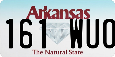 AR license plate 161WUO