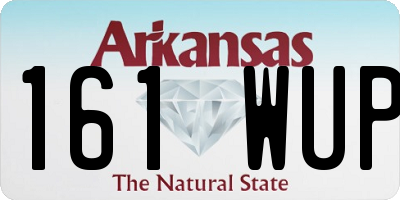 AR license plate 161WUP