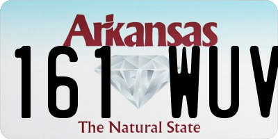 AR license plate 161WUV