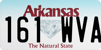 AR license plate 161WVA