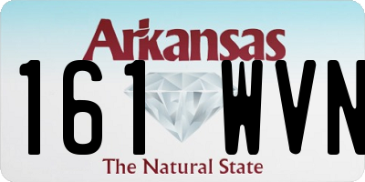 AR license plate 161WVN