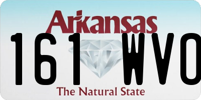 AR license plate 161WVO