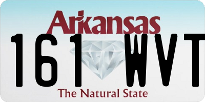 AR license plate 161WVT