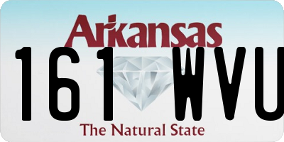 AR license plate 161WVU