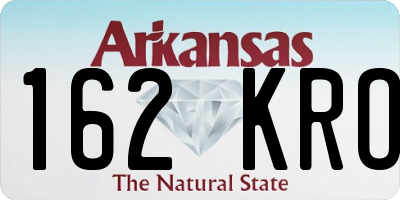 AR license plate 162KRO