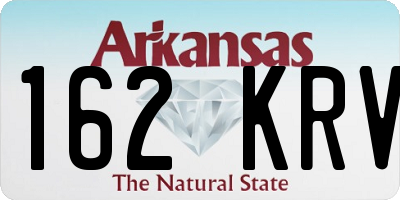 AR license plate 162KRV