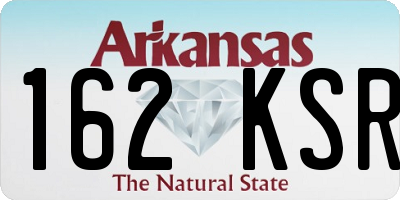 AR license plate 162KSR