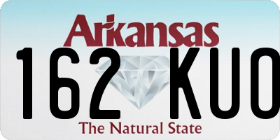 AR license plate 162KUO