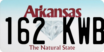 AR license plate 162KWB