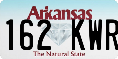 AR license plate 162KWR