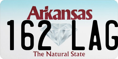 AR license plate 162LAG