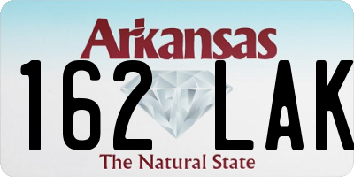AR license plate 162LAK